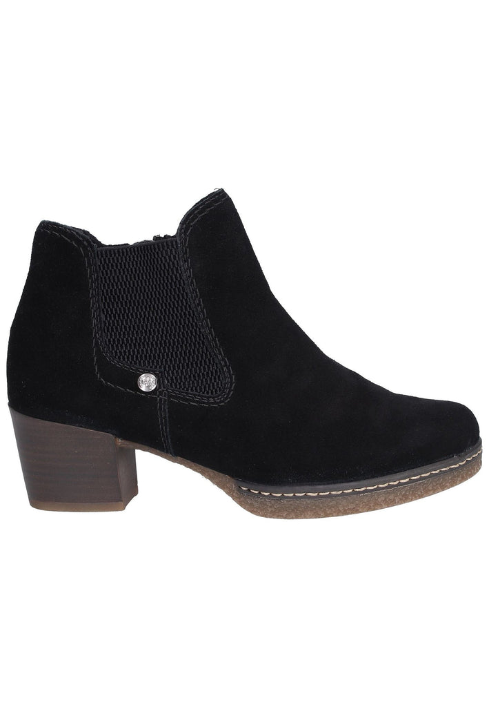 Rieker Stiefelette Leder Schwarz - surf4shoes