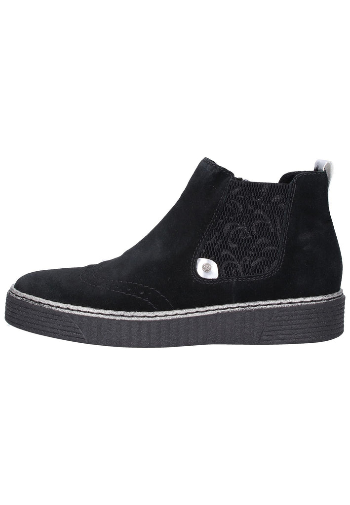 Rieker Stiefelette Leder Schwarz - surf4shoes