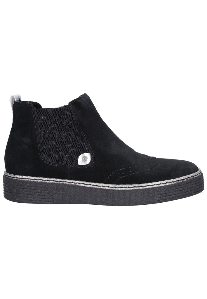 Rieker Stiefelette Leder Schwarz - surf4shoes