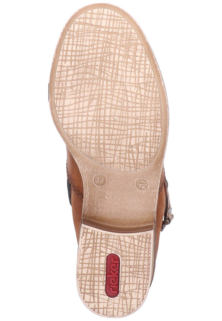Rieker Stiefelette Lederimitat Braun - surf4shoes