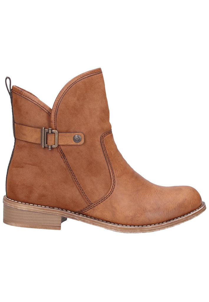 Rieker Stiefelette Lederimitat Braun - surf4shoes