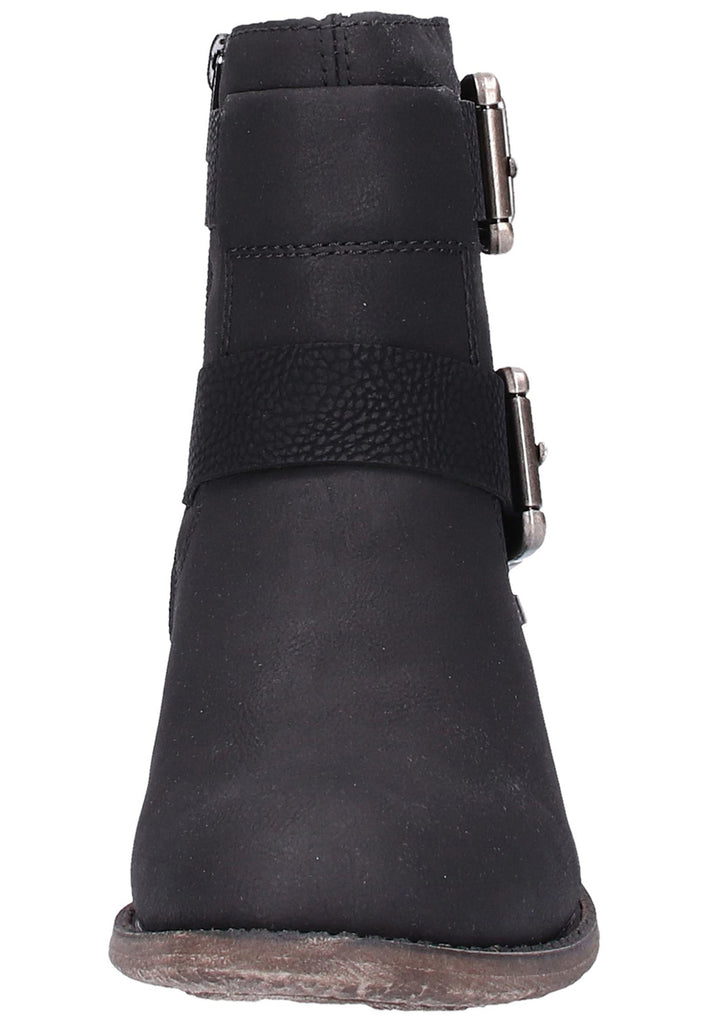 Rieker Stiefelette Lederimitat Schwarz - surf4shoes