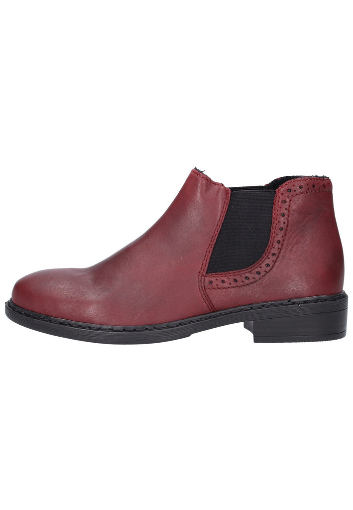 Rieker Stiefelette Leder Rot - surf4shoes