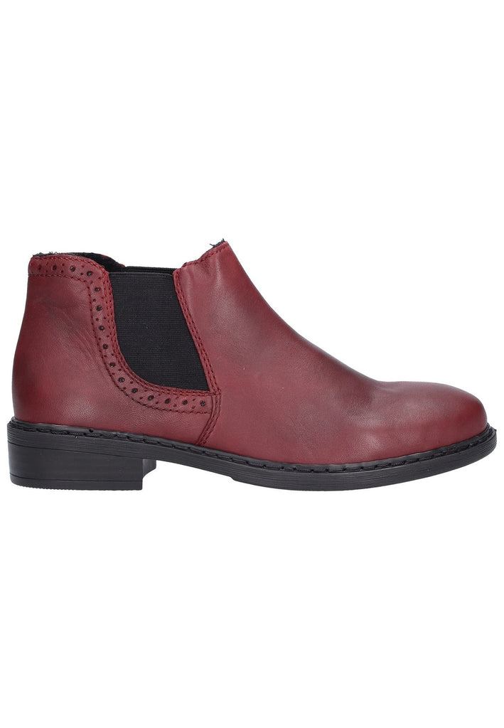 Rieker Stiefelette Leder Rot - surf4shoes
