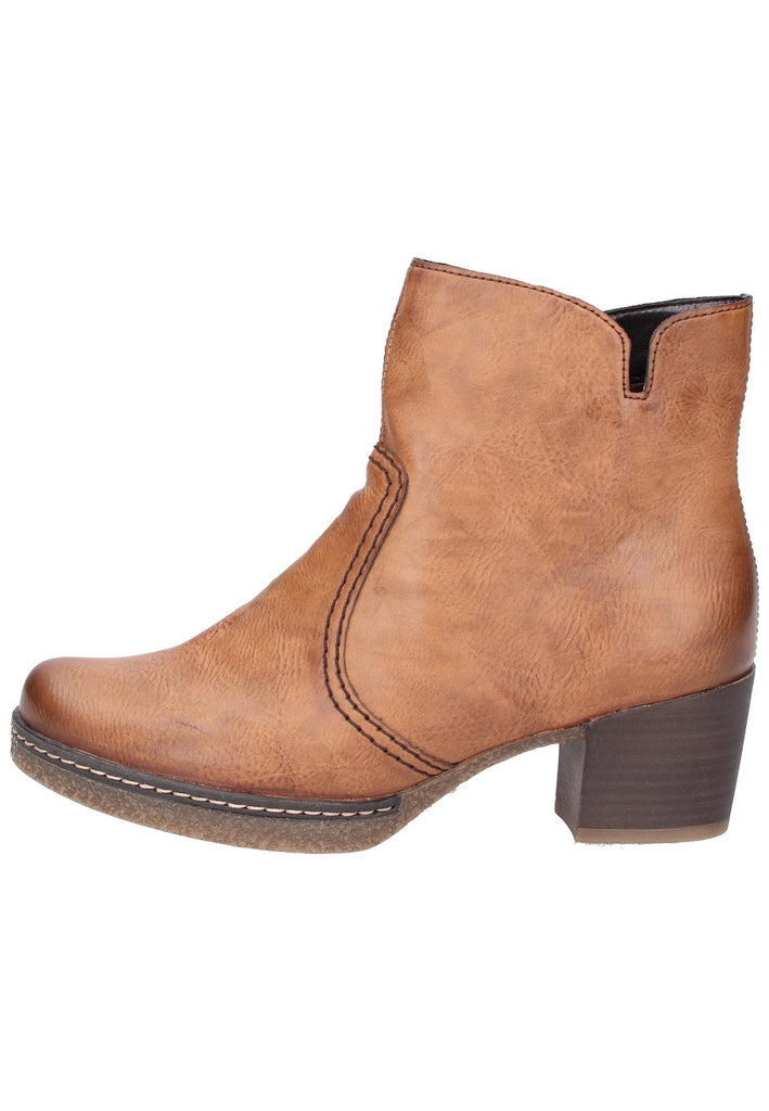 Rieker Stiefelette Lederimitat Braun - surf4shoes