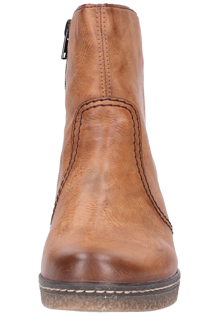 Rieker Stiefelette Lederimitat Braun - surf4shoes
