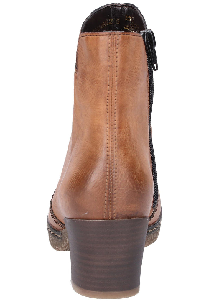 Rieker Stiefelette Lederimitat Braun - surf4shoes
