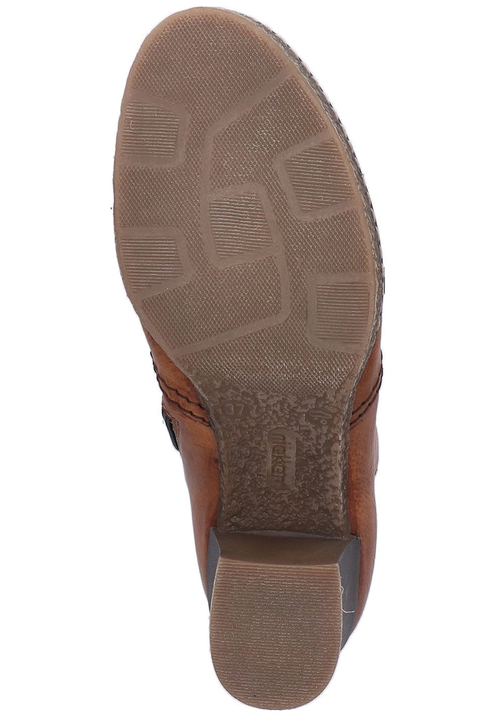 Rieker Stiefelette Lederimitat Braun - surf4shoes