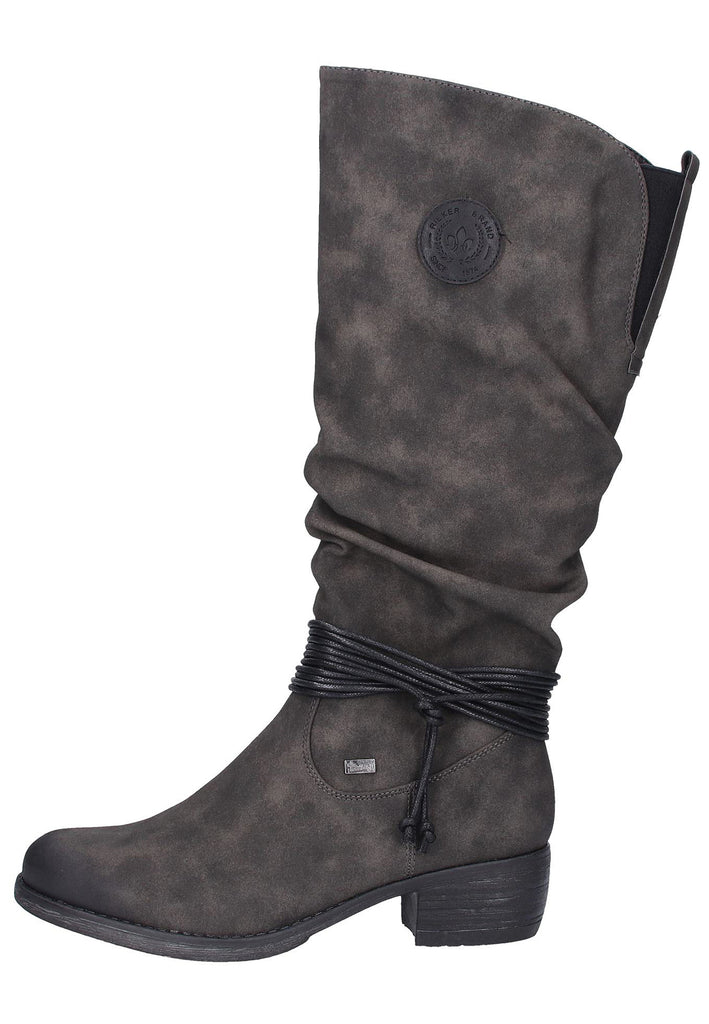 Rieker Stiefel Lederimitat Dunkelgrau - surf4shoes