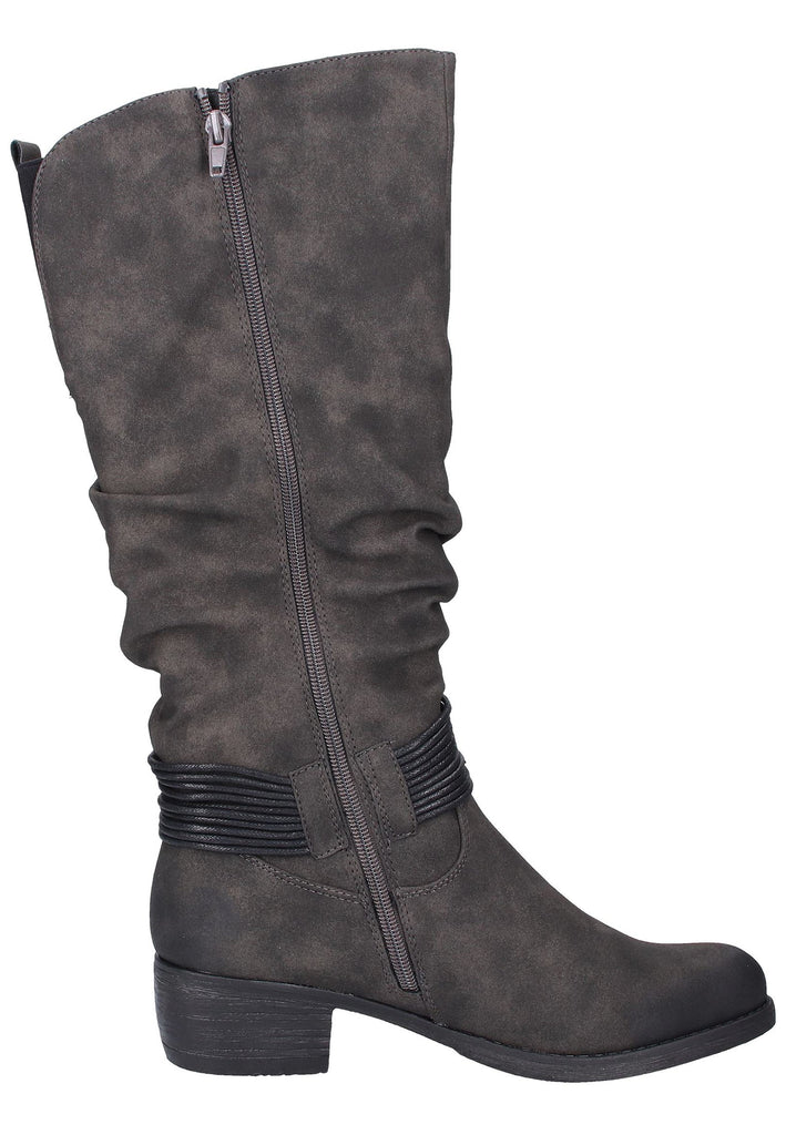 Rieker Stiefel Lederimitat Dunkelgrau - surf4shoes