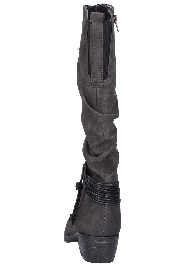 Rieker Stiefel Lederimitat Dunkelgrau - surf4shoes