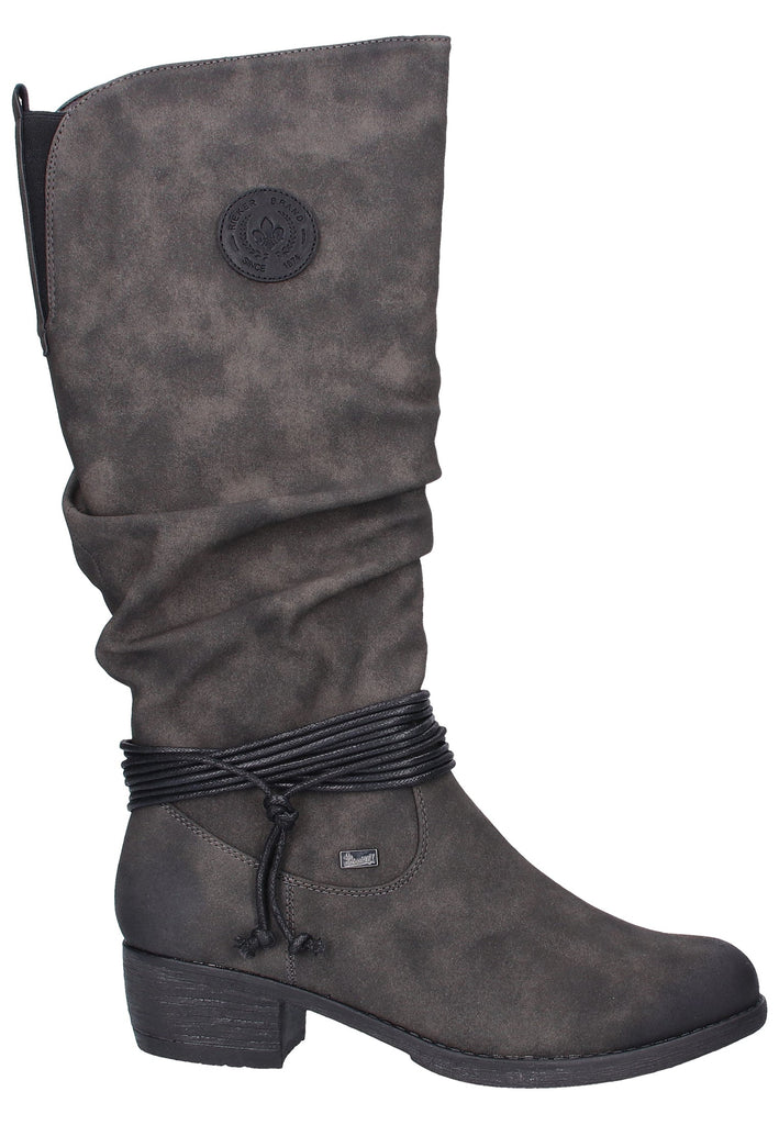 Rieker Stiefel Lederimitat Dunkelgrau - surf4shoes
