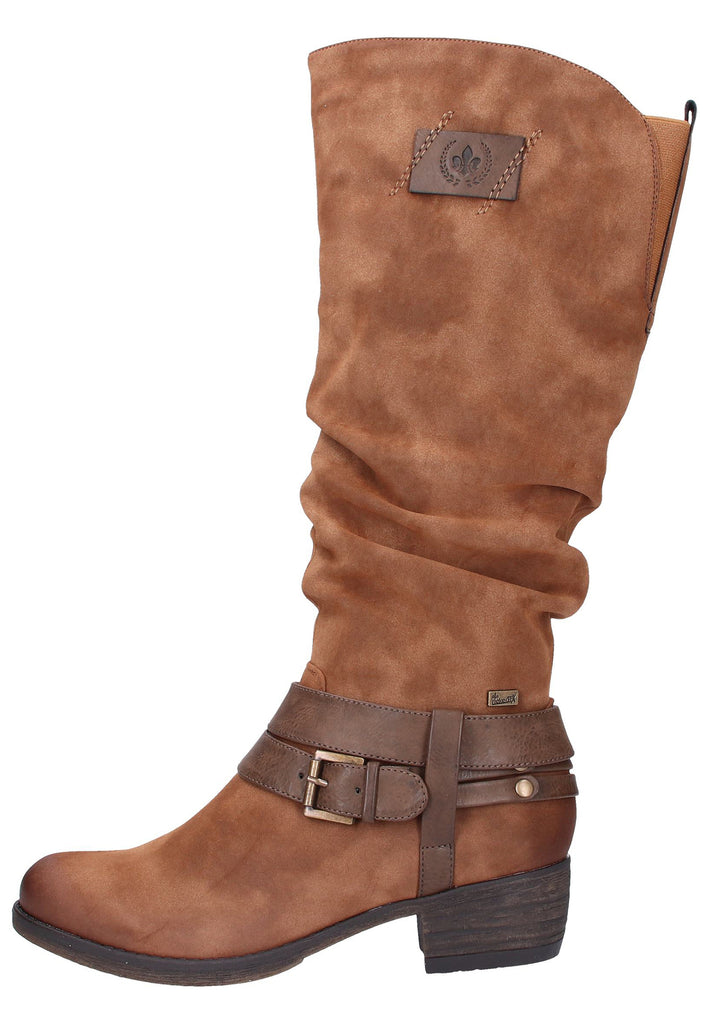 Rieker Stiefel Lederimitat Braun - surf4shoes