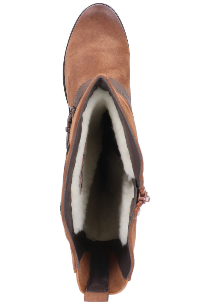 Rieker Stiefel Lederimitat Braun - surf4shoes