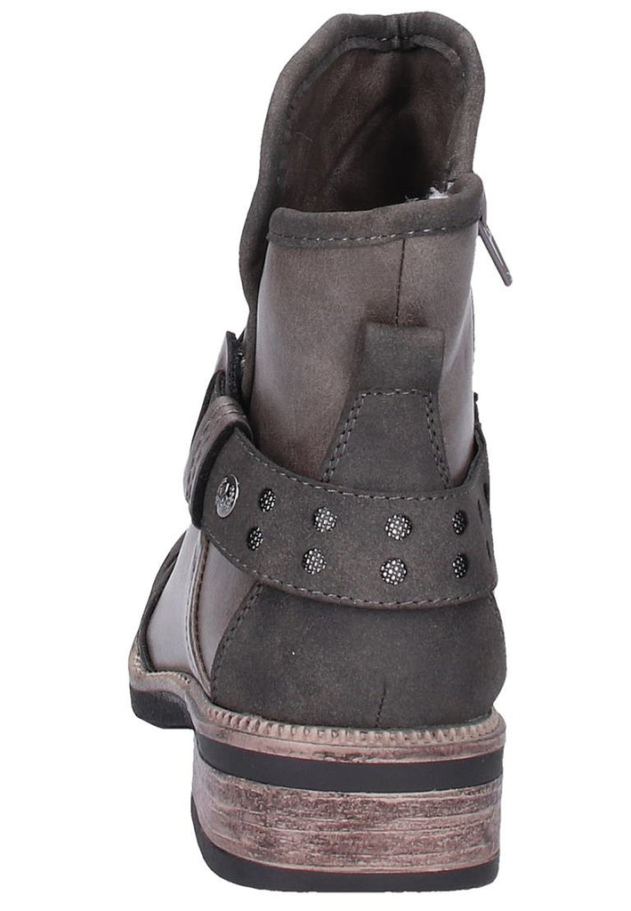Rieker Stiefelette Lederimitat Grau - surf4shoes