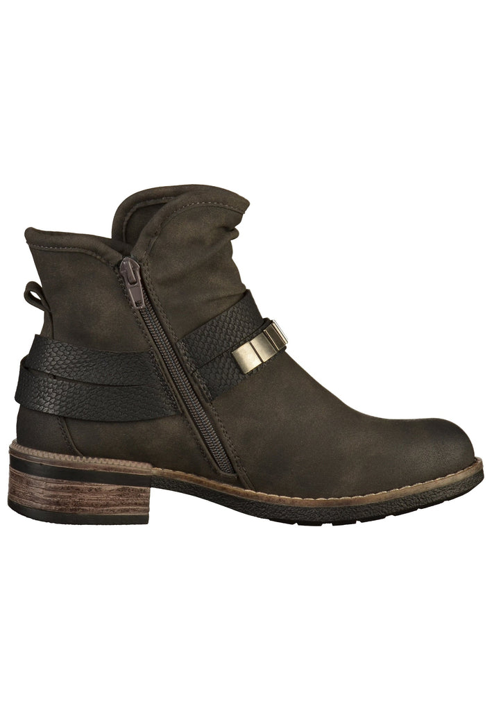 Rieker Stiefelette Lederimitat Grau - surf4shoes