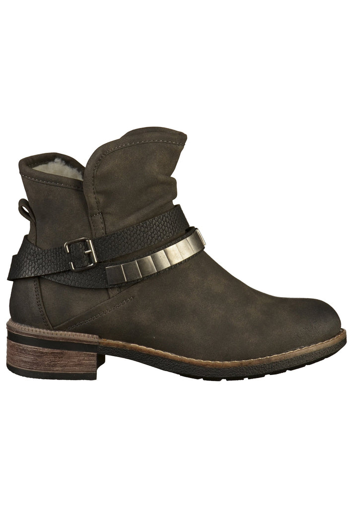 Rieker Stiefelette Lederimitat Grau - surf4shoes