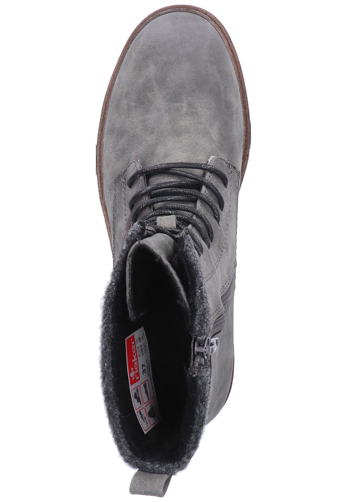 Rieker Stiefelette Lederimitat Dunkelgrau - surf4shoes