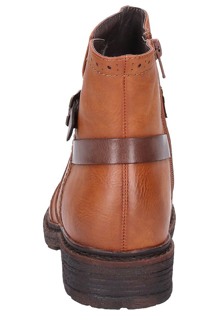 Rieker Stiefelette Lederimitat Braun - surf4shoes
