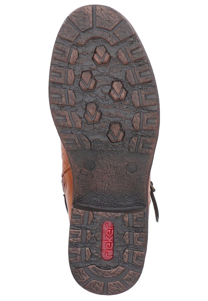 Rieker Stiefelette Lederimitat Braun - surf4shoes