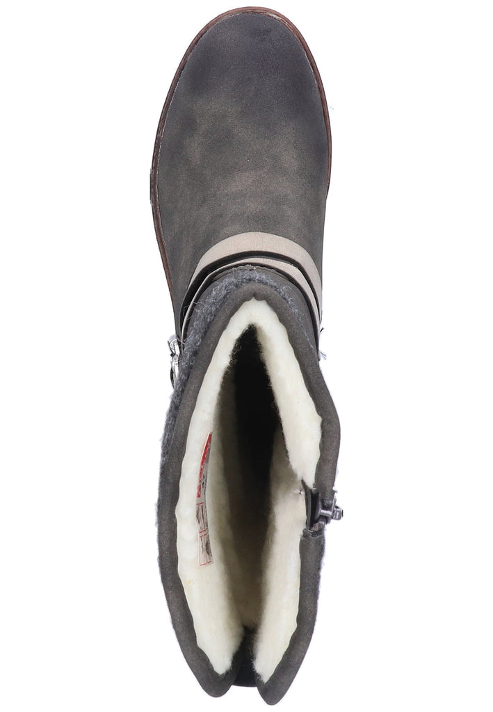 Rieker Stiefel Lederimitat Grau - surf4shoes