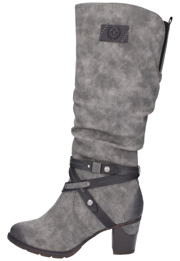 Rieker Stiefel Lederimitat Grau - surf4shoes