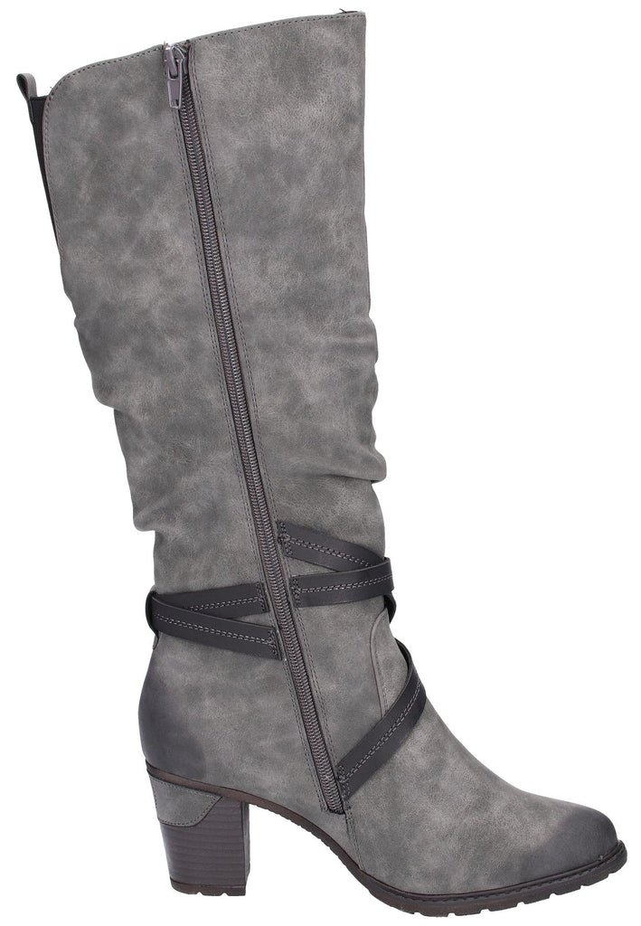 Rieker Stiefel Lederimitat Grau - surf4shoes