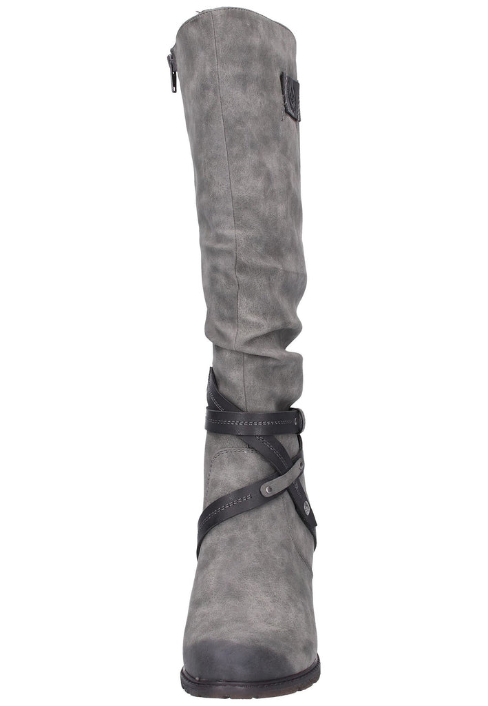 Rieker Stiefel Lederimitat Grau - surf4shoes