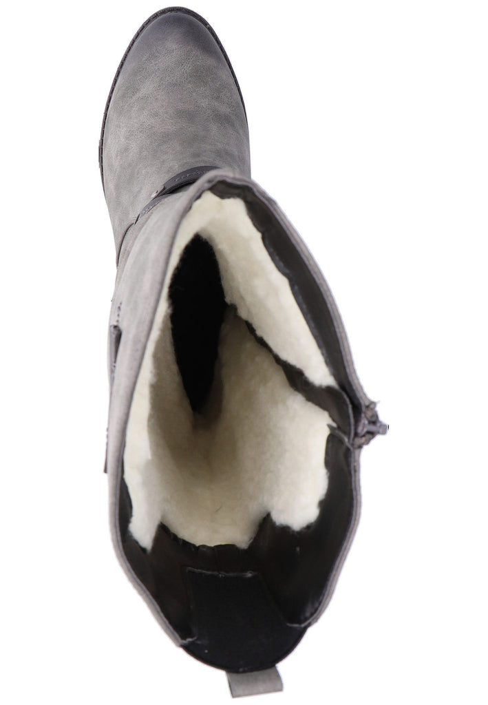 Rieker Stiefel Lederimitat Grau - surf4shoes