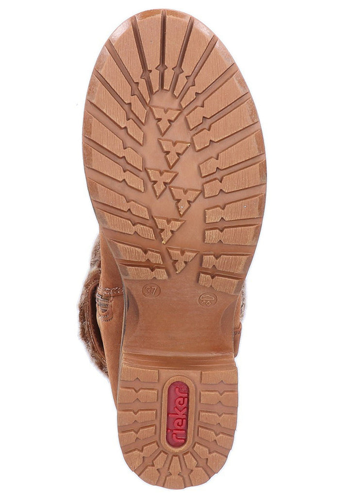 Rieker Stiefelette Lederimitat Braun - surf4shoes