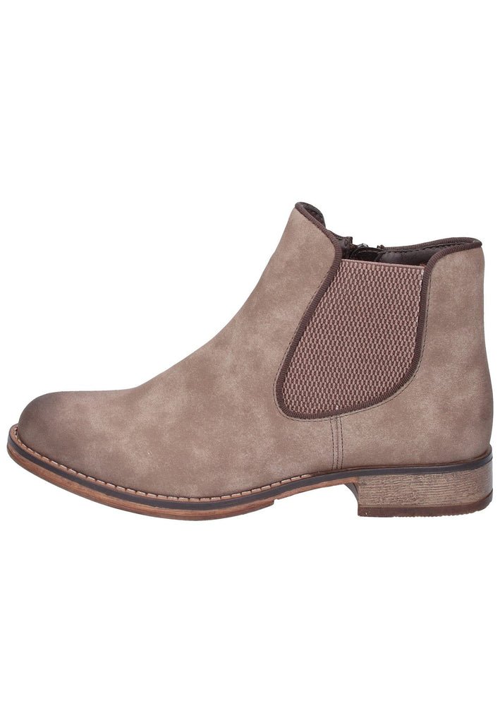 Rieker Stiefelette Lederimitat Beige - surf4shoes