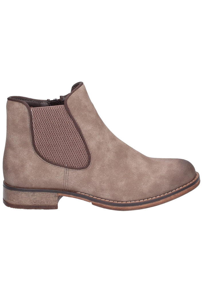 Rieker Stiefelette Lederimitat Beige - surf4shoes