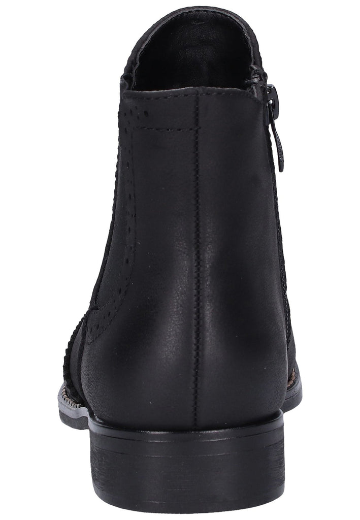 Rieker Stiefelette Lederimitat Schwarz - surf4shoes