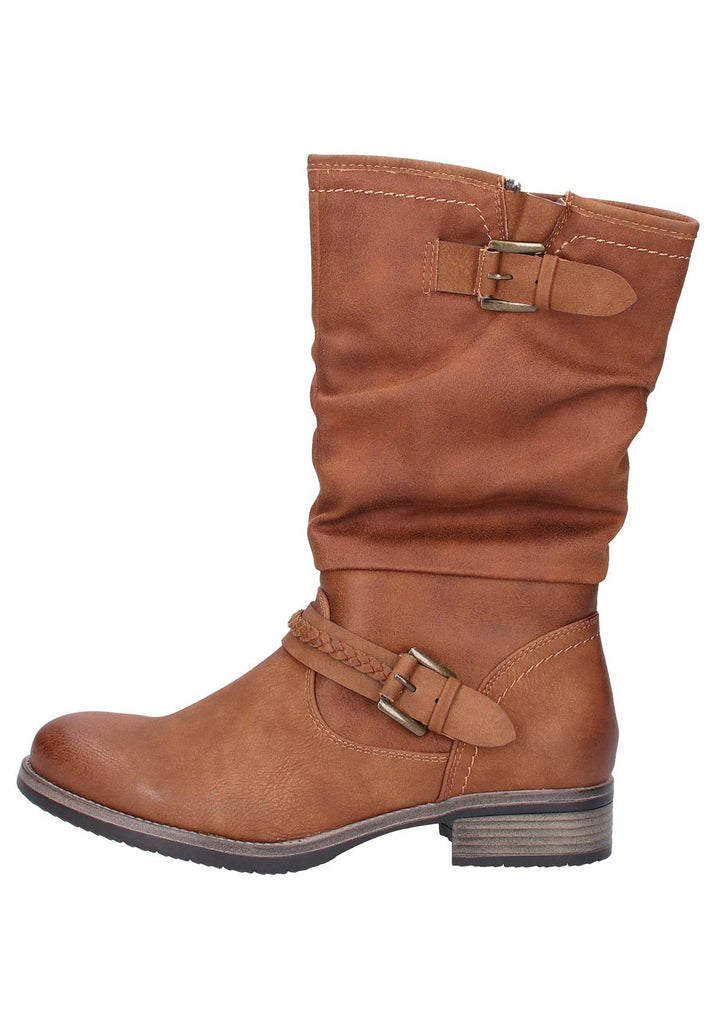 Rieker Stiefel Lederimitat Braun - surf4shoes