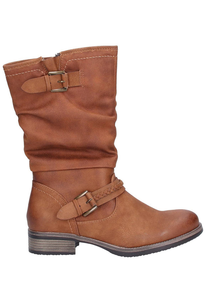 Rieker Stiefel Lederimitat Braun - surf4shoes