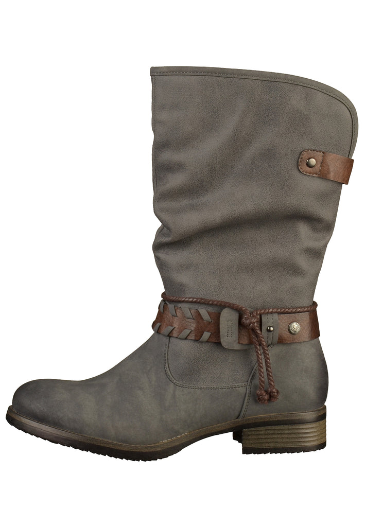 Rieker Stiefel Lederimitat Grau - surf4shoes