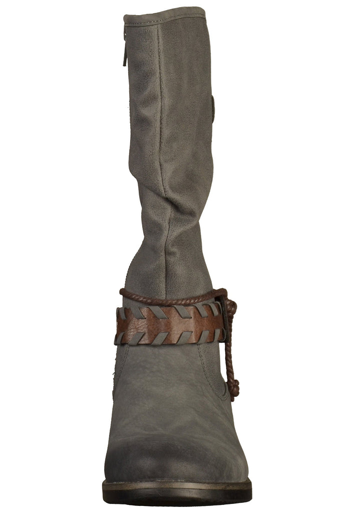 Rieker Stiefel Lederimitat Grau - surf4shoes