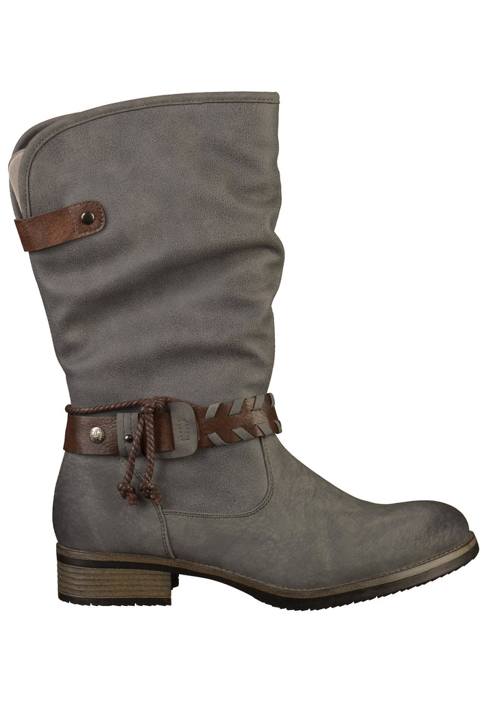 Rieker Stiefel Lederimitat Grau - surf4shoes