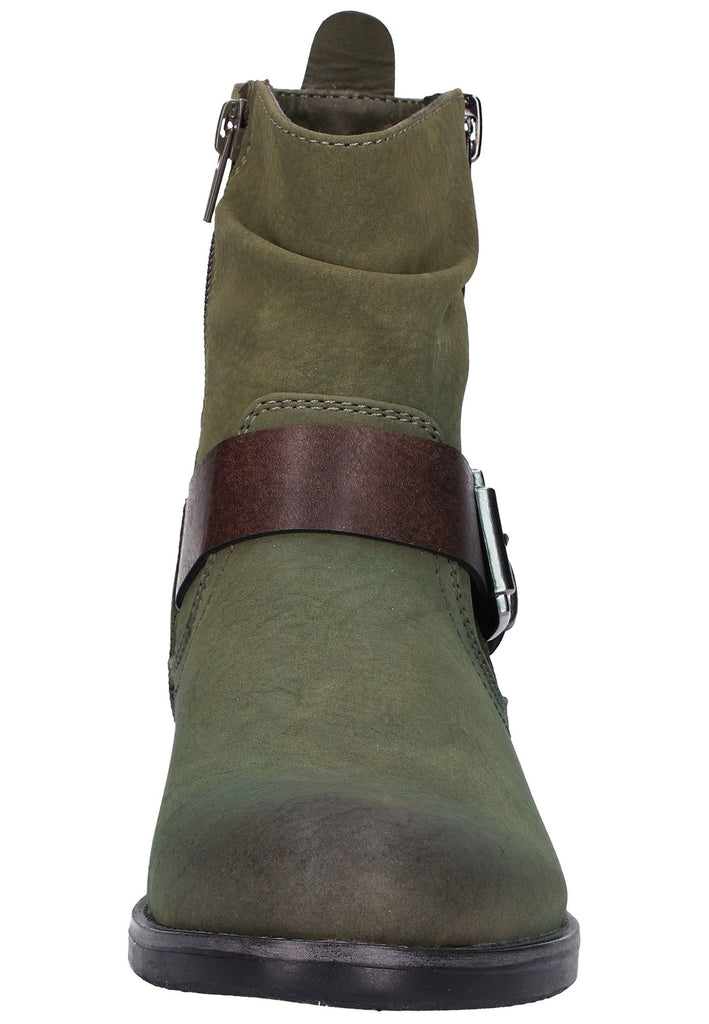 Rieker Stiefelette Lederimitat Dunkelgrün - surf4shoes
