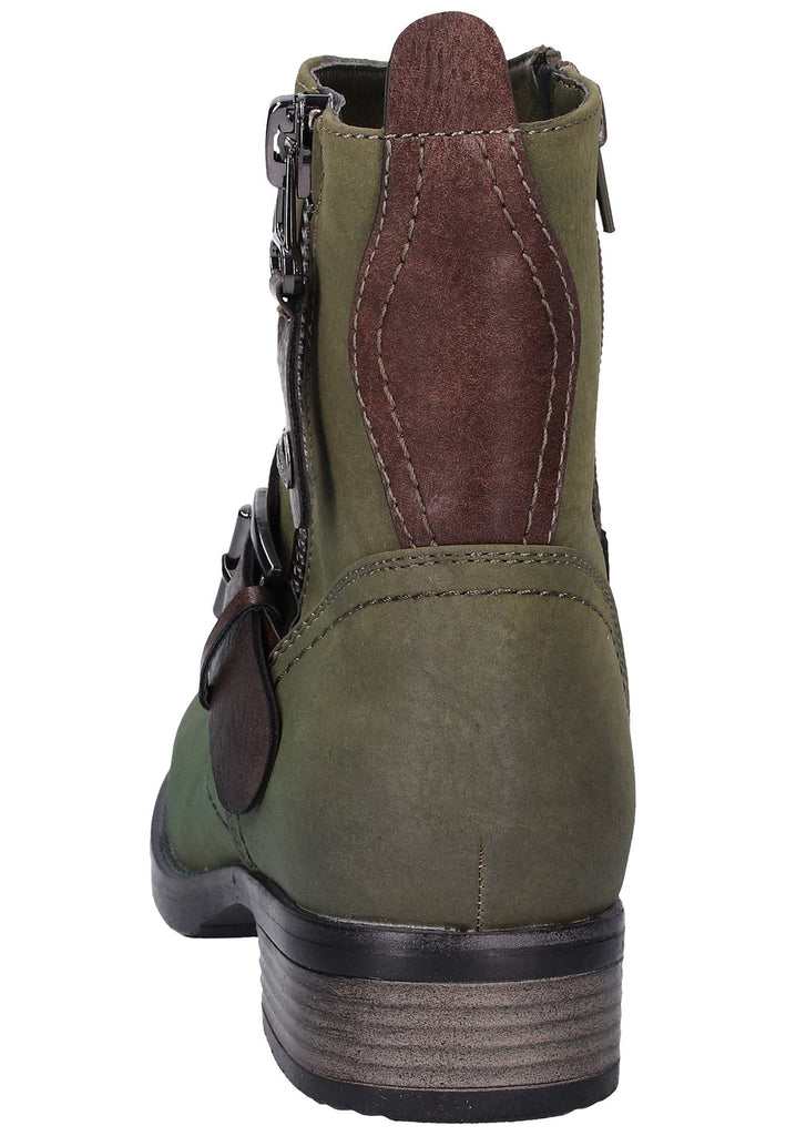 Rieker Stiefelette Lederimitat Dunkelgrün - surf4shoes