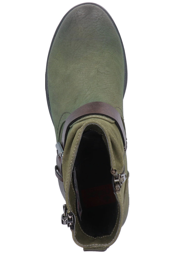 Rieker Stiefelette Lederimitat Dunkelgrün - surf4shoes