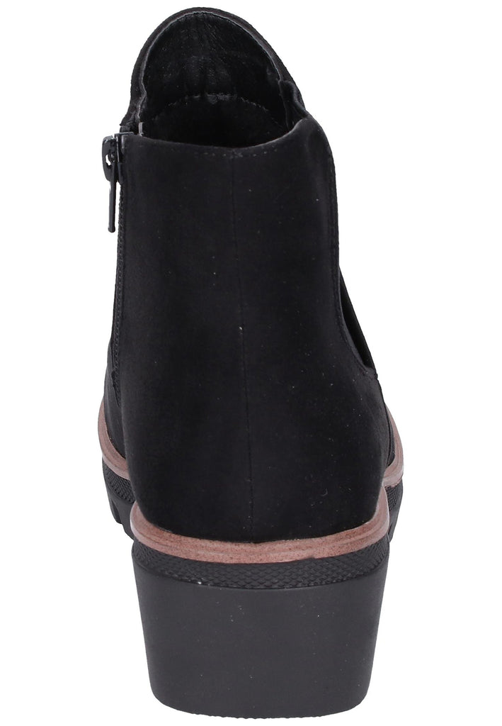 Rieker Stiefelette Lederimitat Schwarz - surf4shoes