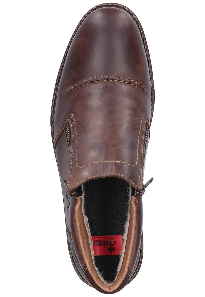 Rieker Slipper Leder Braun - surf4shoes