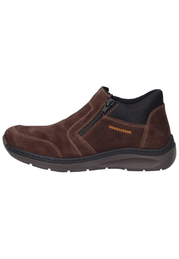 Rieker Slipper Leder Dunkelbraun - surf4shoes