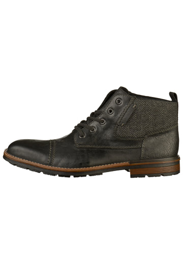 Rieker Stiefelette Leder Schwarz - surf4shoes