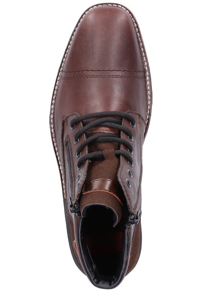Rieker Stiefelette Glattleder Braun - surf4shoes
