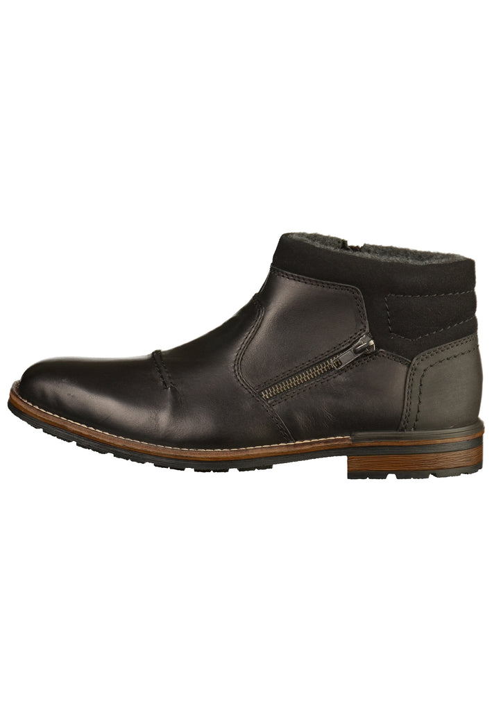 Rieker Stiefelette Leder Schwarz - surf4shoes