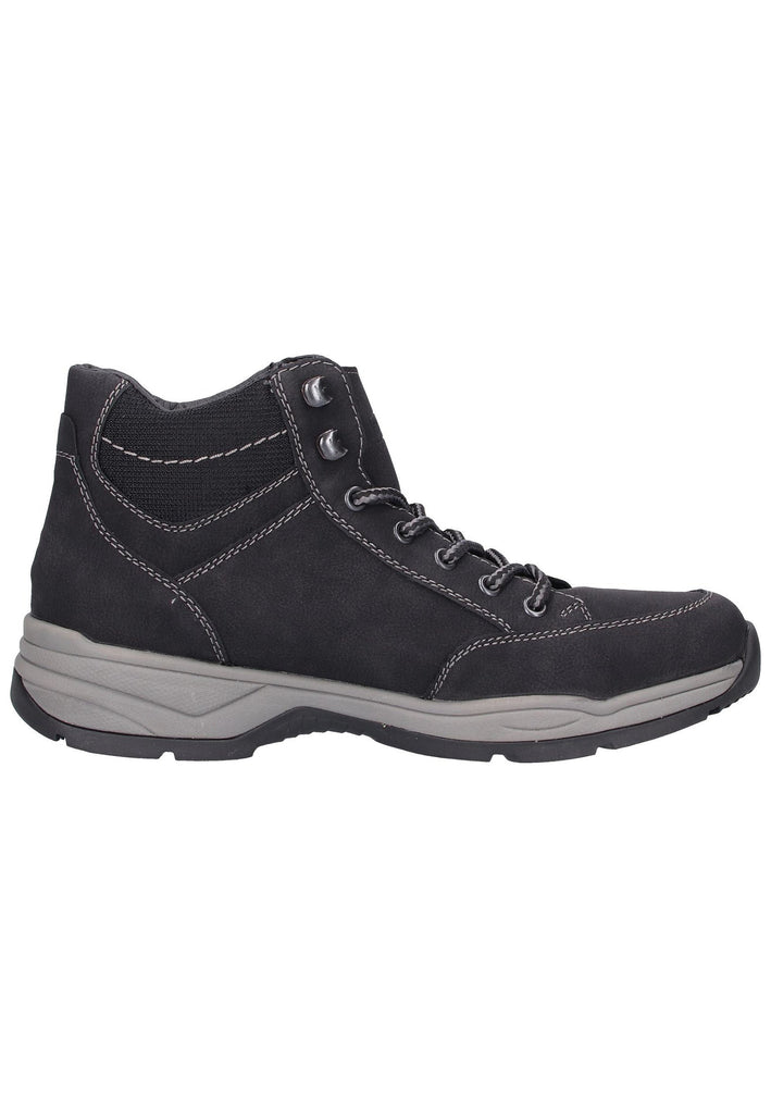 Rieker Stiefelette Lederimitat Schwarz - surf4shoes