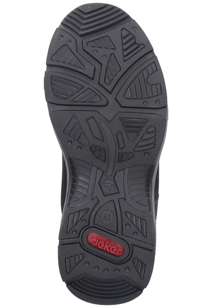 Rieker Stiefelette Lederimitat Schwarz - surf4shoes