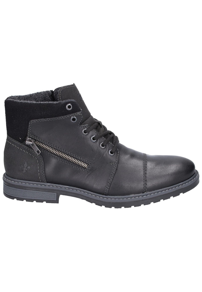Rieker Stiefelette Leder Schwarz - surf4shoes